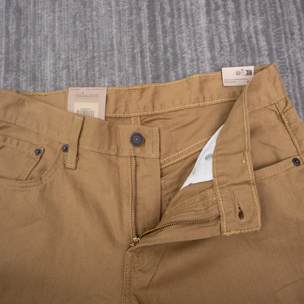 Levi 511 Slim Fit Pants Mens 28x30 Fit 31 Tan New Harvest Gold Chinos A4690-2371
